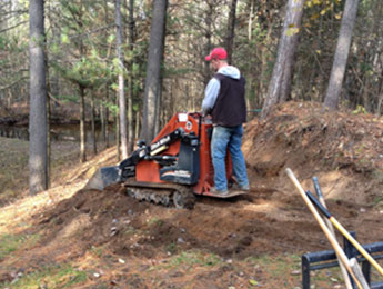 Skidsteer services for landscaping projects